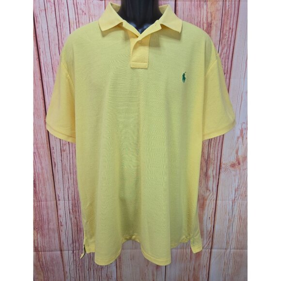 Polo Ralph Lauren Yellow Slim Fit Yellow Golf Polo XXL - Picture 1 of 8